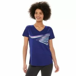 Women's Tek Gear® Essential Short Sleeve Graphic Tee -Tek Gear store 2631893 Fly Lines Blue