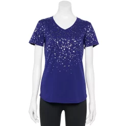 Women's Tek Gear® Essential Short Sleeve Graphic Tee -Tek Gear store 2631893 Navy Splatter