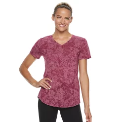 Women's Tek Gear® Essential Burnout Tee -Tek Gear store 3090912 Marble Red