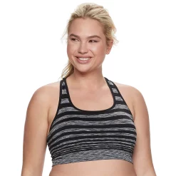 Plus Size Tek Gear® Seamless Low-Impact Sports Bra -Tek Gear store 3548821 Black