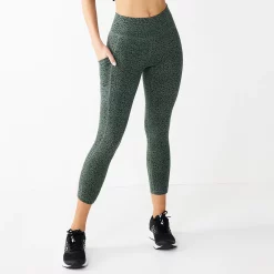 Women's Tek Gear® Essential High-Waisted Capri Leggings 13 Women's Tek Gear® Essential High-Waisted Capri Leggings -Tek Gear store 3977494 Olive Cheetah