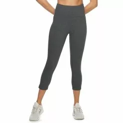 Women's Tek Gear® Essential High-Waisted Capri Leggings 12 Women's Tek Gear® Essential High-Waisted Capri Leggings -Tek Gear store 3977494 Slate Heather