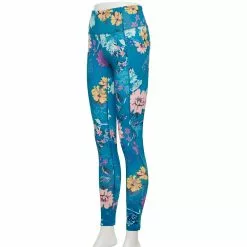 Women's Tek Gear® High-Waisted Pocket Leggings -Tek Gear store 4490797 Teal Floral