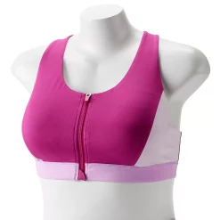 Plus Size Tek Gear® Zip-Front Medium Impact Sports Bra 35 Plus Size Tek Gear® Zip-Front Medium Impact Sports Bra -Tek Gear store 4787908 Berry Colorblock