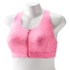Plus Size Tek Gear® Zip-Front Medium Impact Sports Bra 36 Plus Size Tek Gear® Zip-Front Medium Impact Sports Bra -Tek Gear store 4787908 Pink Print