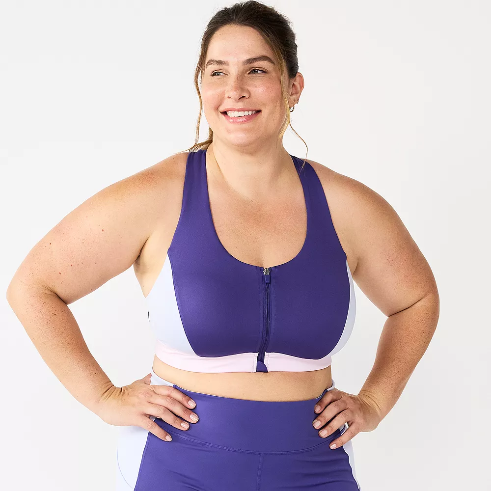 Plus Size Tek Gear® Zip-Front Medium Impact Sports Bra 13 Plus Size Tek Gear® Zip-Front Medium Impact Sports Bra - Image 13