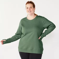 Plus Size Tek Gear® Ultrasoft Fleece Crewneck Sweatshirt 104 Plus Size Tek Gear® Ultrasoft Fleece Crewneck Sweatshirt -Tek Gear store 5000133 Esta Olive