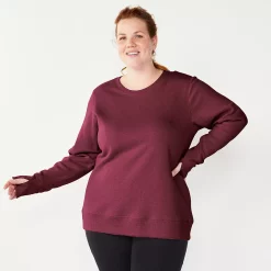 Plus Size Tek Gear® Ultrasoft Fleece Crewneck Sweatshirt 107 Plus Size Tek Gear® Ultrasoft Fleece Crewneck Sweatshirt -Tek Gear store 5000133 Night Sangria
