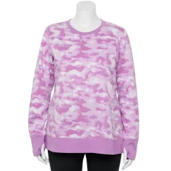 Plus Size Tek Gear® Ultrasoft Fleece Crewneck Sweatshirt 90 Plus Size Tek Gear® Ultrasoft Fleece Crewneck Sweatshirt -Tek Gear store 5000133 Purple Camo