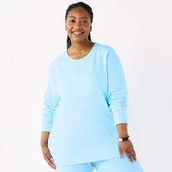 Plus Size Tek Gear® Ultrasoft Fleece Crewneck Sweatshirt 102 Plus Size Tek Gear® Ultrasoft Fleece Crewneck Sweatshirt -Tek Gear store 5000133 Wildflower Blue