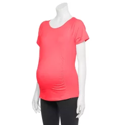 Maternity Tek Gear® Workout Tee 6 Maternity Tek Gear® Workout Tee -Tek Gear store 5014605 Frantic Pink