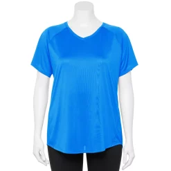 Plus Size Tek Gear® Performance Core V-Neck Tee -Tek Gear store 5016444 Beyond Blue