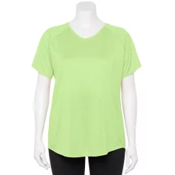 Plus Size Tek Gear® Performance Core V-Neck Tee -Tek Gear store 5016444 Brisk Mint