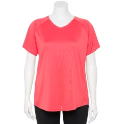 Plus Size Tek Gear® Performance Core V-Neck Tee -Tek Gear store 5016444 Melon Energy