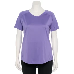 Plus Size Tek Gear® Performance Core V-Neck Tee -Tek Gear store 5016444 Piper Purple
