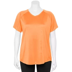 Plus Size Tek Gear® Performance Core V-Neck Tee -Tek Gear store 5016444 Pomelo Orange