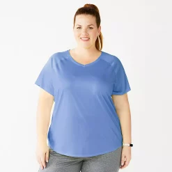 Plus Size Tek Gear® Performance Core V-Neck Tee -Tek Gear store 5016444 Presley Purple