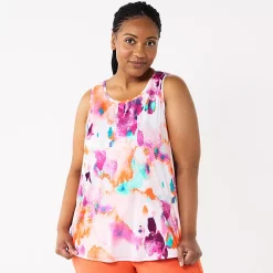 Plus Size Tek Gear® Performance Core Tank 34 Plus Size Tek Gear® Performance Core Tank -Tek Gear store 5025837 Pink Watercolor
