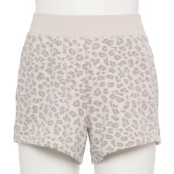 Women's Tek Gear® Stretch Fleece Shorts -Tek Gear store 5209217 Gray Leopard