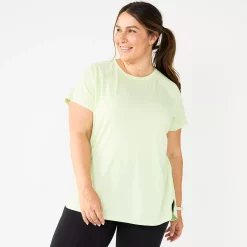 Plus Size Tek Gear® High Slit Tunic Tee -Tek Gear store 5227026 Brisk Mint