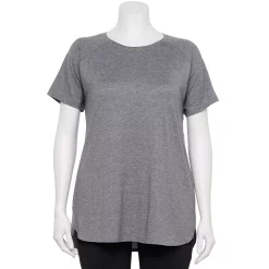 Plus Size Tek Gear® High Slit Tunic Tee -Tek Gear store 5227026 Charcoal