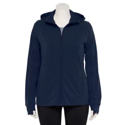 Plus Size Tek Gear® Essential Hooded Jacket 33 Plus Size Tek Gear® Essential Hooded Jacket -Tek Gear store 5227131 Navy Romance
