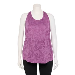 Plus Size Tek Gear® Racerback Tank -Tek Gear store 5227178 Orchid Burnout
