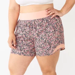 Plus Size Tek Gear® Multi-Purpose Workout Shorts -Tek Gear store 5231280 Coral Ditsy Floral