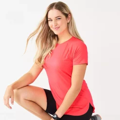 Women's Tek Gear® High Slit Tunic Tee -Tek Gear store 5232496 Fanatic Pink