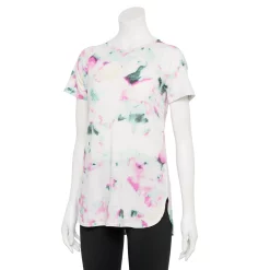 Women's Tek Gear® High Slit Tunic Tee -Tek Gear store 5232496 Teal Swirled