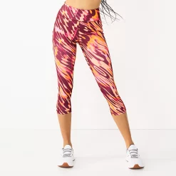 Women's Tek Gear® Core High-Waisted Capri Leggings 45 Women's Tek Gear® Core High-Waisted Capri Leggings -Tek Gear store 5234821 Wine Warped