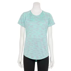 Petite Tek Gear® Core Crewneck Tee -Tek Gear store 5236259 Aqua Spacedye