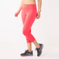 Petite Tek Gear® Core High-Waisted Capri Leggings -Tek Gear store 5236295 Melon Energy
