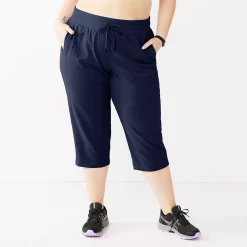 Plus Size Tek Gear® Essential Straight-Leg Capris 9 Plus Size Tek Gear® Essential Straight-Leg Capris -Tek Gear store 5242843 Navy Romance