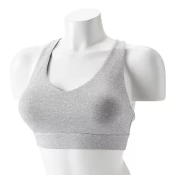 Tek Gear® Core Medium-Impact V-Neck Sports Bra 40 Tek Gear® Core Medium-Impact V-Neck Sports Bra -Tek Gear store 5256799 Heather Black