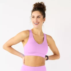 Tek Gear® Core Medium-Impact V-Neck Sports Bra 36 Tek Gear® Core Medium-Impact V-Neck Sports Bra -Tek Gear store 5256799 Little Lavender