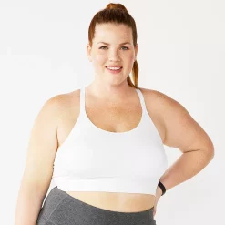 Plus Size Tek Gear® Seamless Low-Impact Sports Bra -Tek Gear store 5282906 White