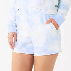 Women's Tek Gear® Ultrasoft Raw-Hem Shorts -Tek Gear store 5523332 Purple Dye Effect