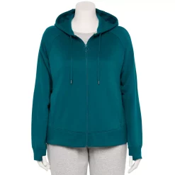 Plus Size Tek Gear® Ultrasoft Fleece Jacket -Tek Gear store 5540291 Night Life Teal