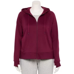 Plus Size Tek Gear® Ultrasoft Fleece Jacket -Tek Gear store 5540291 Night Sangria