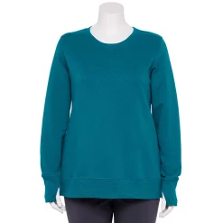 Plus Size Tek Gear® Ultrasoft Fleece Sweatshirt -Tek Gear store 5542897 Night Life Teal