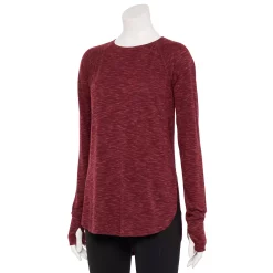 Women's Tek Gear® Long Sleeve Tunic -Tek Gear store 5560866 Chilled Wine