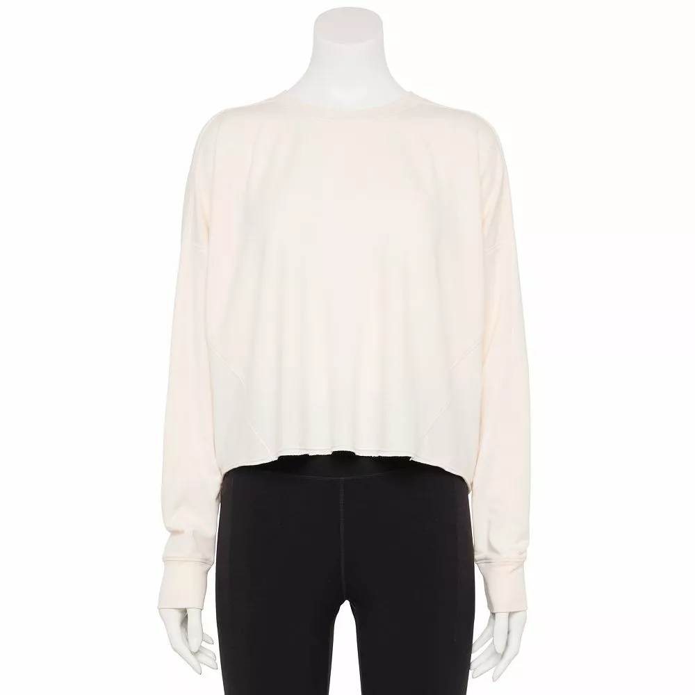 Women's Tek Gear® Easy French Terry Raw-Seam Tee 1 Women's Tek Gear® Easy French Terry Raw-Seam Tee