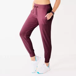 Women's Tek Gear® French Terry Joggers -Tek Gear store 5562565 Night Sangria
