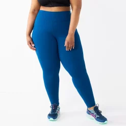 Plus Size Tek Gear® High-Waisted Ultrastrech Side Pocket Leggings -Tek Gear store 5567969 Blue Crayon