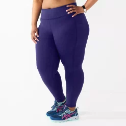 Plus Size Tek Gear® Core High-Waisted Side Pocket 7/8 Leggings -Tek Gear store 5568006 Maxwell Purple