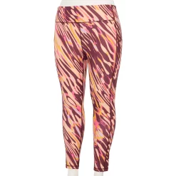 Plus Size Tek Gear® Core High-Waisted Side Pocket 7/8 Leggings -Tek Gear store 5568006 Wine Warped