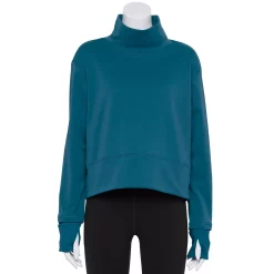 Women's Tek Gear® Run Mockneck Long Sleeve Top -Tek Gear store 5653465 Blue Crayon