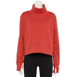 Women's Tek Gear® Run Mockneck Long Sleeve Top -Tek Gear store 5653465 Cranberry Kiss