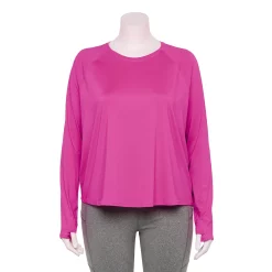Plus Size Tek Gear® Performance Long Sleeve Tee 16 Plus Size Tek Gear® Performance Long Sleeve Tee -Tek Gear store 5656046 Fantasy Berry